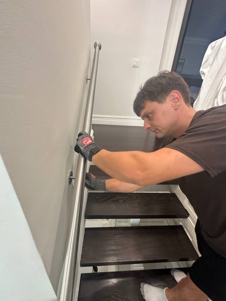 glass stair railing installation boca raton fl