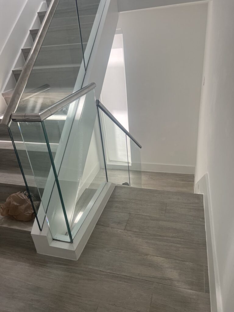 glass stair railing landing boca raton fl